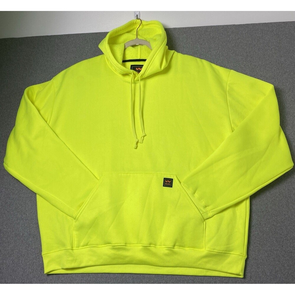 Walls Outdoor Goods Work Hoodie Neon Green Size 2XL